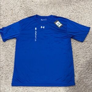 Under Armour Men's Blue Shirt Size Large Heat Gear